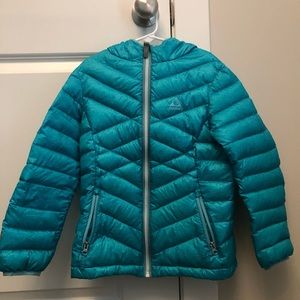 Girls Teal blue Gerry puffer jacket!